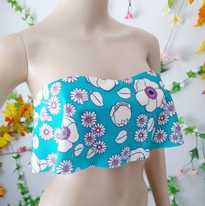 NWT WILDFOX STRAPLESS BIKINI TOP DRAPED